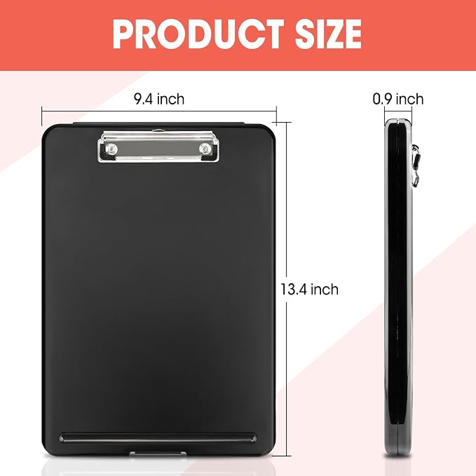 6 Pack Clipboard with Storage, High Capacity Storage Clipboard 8.5 x 11 with - Image 2