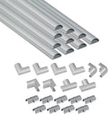 D-Line 157in Cord Cover Kit, Self-Adhesive Wire Hiders, Cable Raceway to Hide by D-LineUSAinc