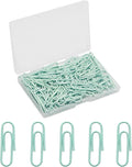 100 Pcs Mint Green Paper Clips, 1.1 Inch Colorful Paperclips | Vinyl Coated by Unknown