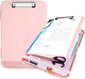 Plastic Clipboard with Storage, Clip Boards 8.5x11 Heavy Duty, Large Capacity by TFDLCGzm
