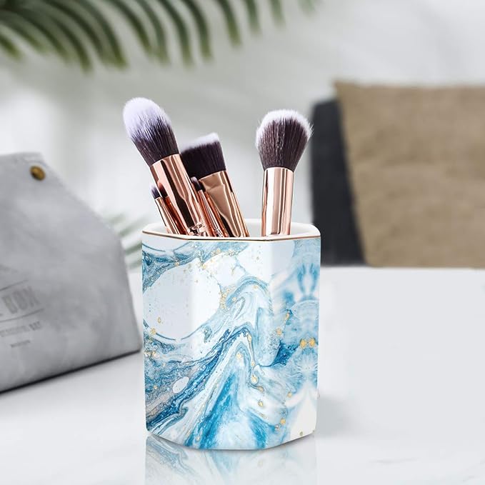 Pen Holder, Pencil Holder for Desk Marble Pattern Pencil Cup for Girls Kids - Image 5