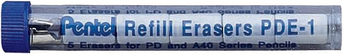 Pentel PDE1BP2 Refill Eraser for AL, Ax and PD Pencil Series 5 Pieces Per Tube - Image 2