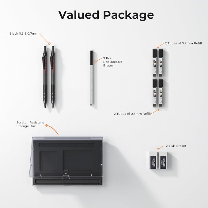 Nicpro 2 PCS Mechanical Pencil 0.5mm & 0.7 mm - Image 7