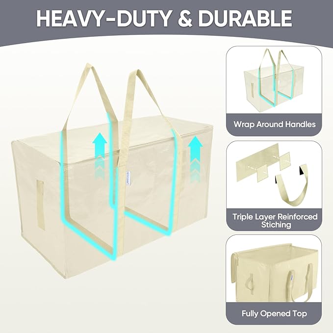 TICONN 2 Pack Extra Large Moving Bags Heavy Duty - Image 3
