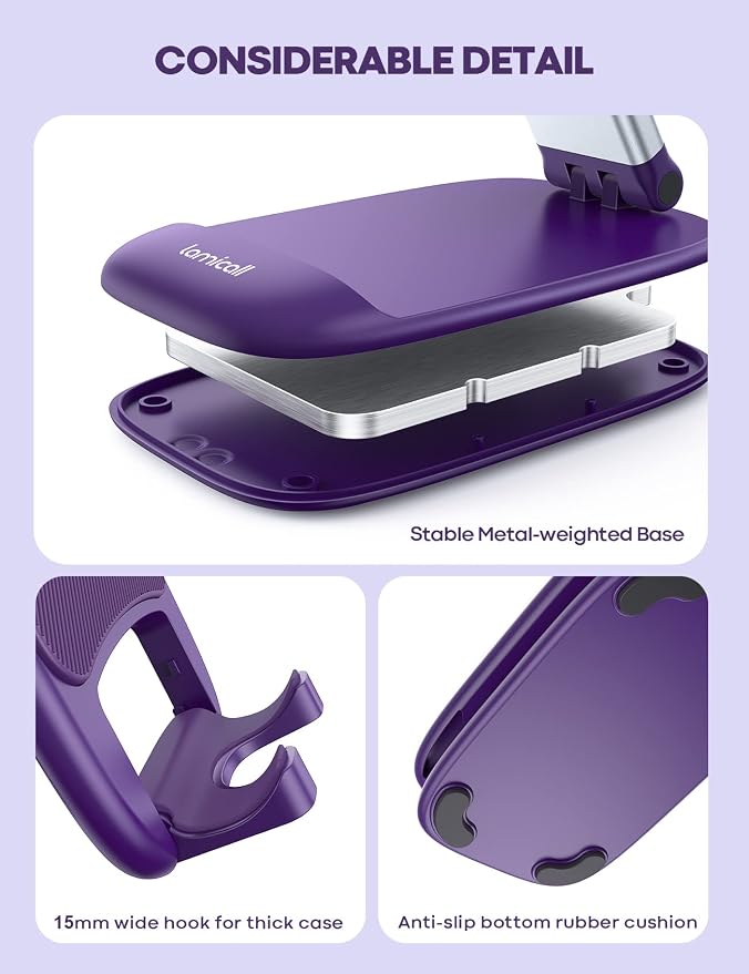 Lamicall Purple Phone Holder for Desk - Image 6