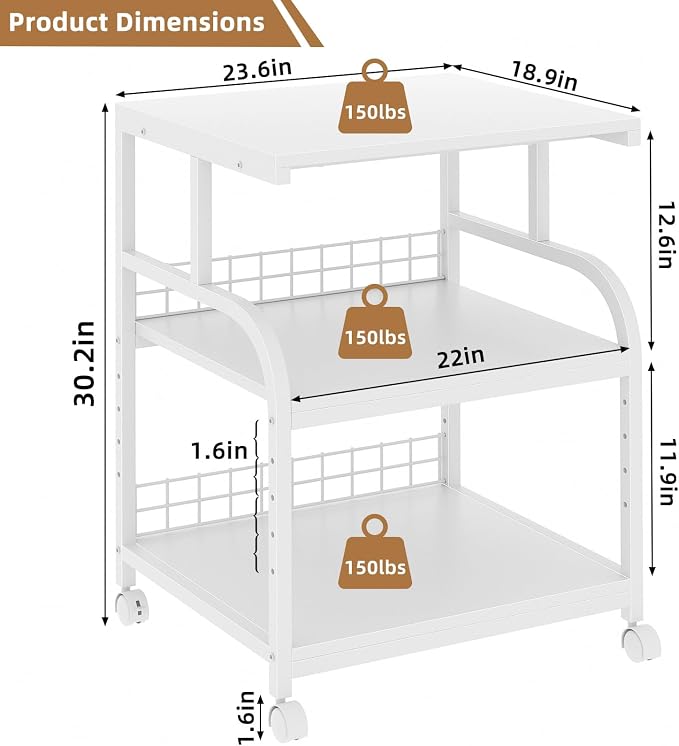 Lerliuo Large Printer Stand - Image 2
