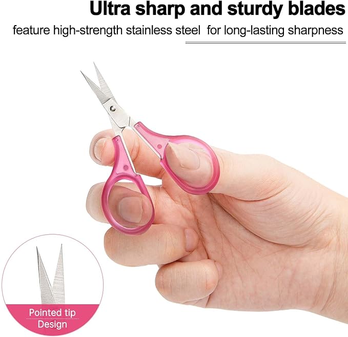 SCAIKTIG Small Craft Scissors, Sharp Scissors all Purpose, Straight Fine Tips - Image 2
