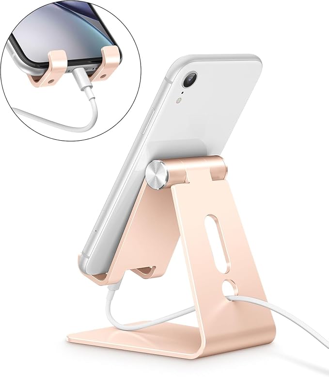 OMOTON Adjustable Cell Phone Stand, C2 Aluminum Desktop Phone Dock Holder - Image 6