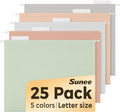 SUNEE 25 Count Hanging File Folders, Pastel Colors, Hanging File Folders Letter by SUNEE