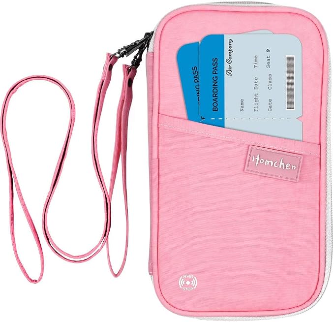 RFID Passport Wallet with Vaccine Card Slot, Family Travel Passport Holder by homchen