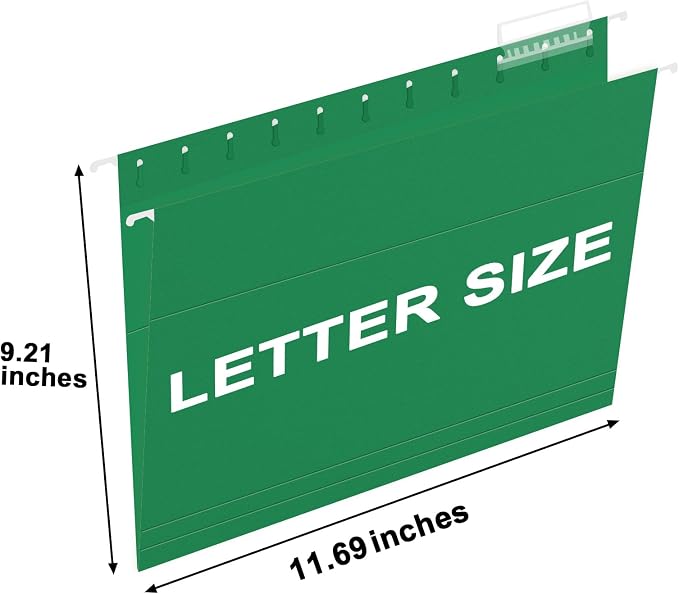 HERKKA Hanging File Folders, 60 Pack Reinforced Letter Size Hanging Folders - Image 2