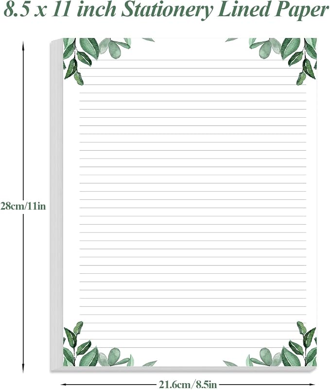 Stationery Lined Paper, Letter Size Unpunched Ruled Filler Paper, - Image 4