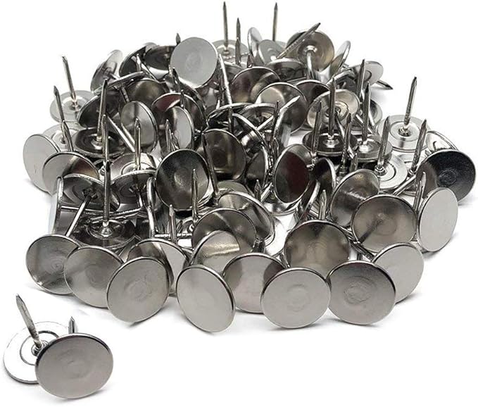100Pcs Flat Head Upholstery Tacks Home Furniture Decor Tacks Upholstery Nails by SSYDIEN