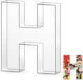 10" H Clear Acrylic Letter Charcuterie Board Box, Reusable Fillable Decorative by Esmorah