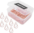 DEEDYGO 250 PCS Rose Gold Teardrop Paper Clips, 1 Inch | Cute Drop-shaped by DEEDYGO