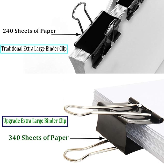 Ufmarine Extra Large Binder Clips 2.4 Inch Length, Jumbo Binder Clips - Image 7