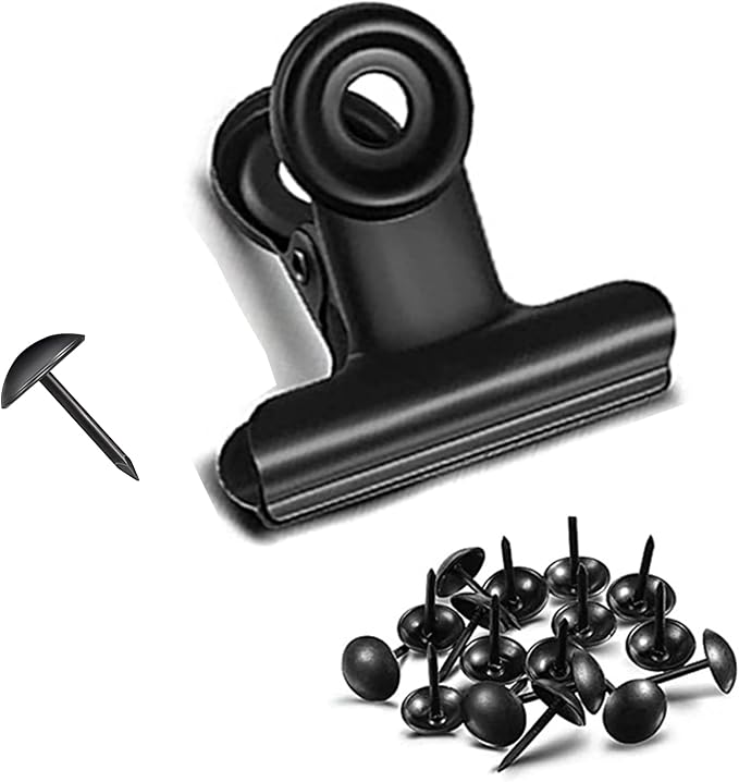 YUCHIYA 32 Pack Metal Clips & Push-pins by YUCHIYA