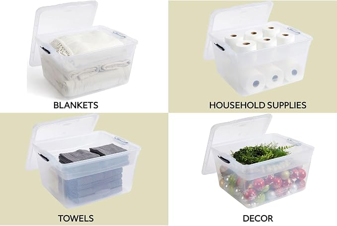 Rubbermaid Cleverstore 74 Qt Clear Storage Bins - Image 6