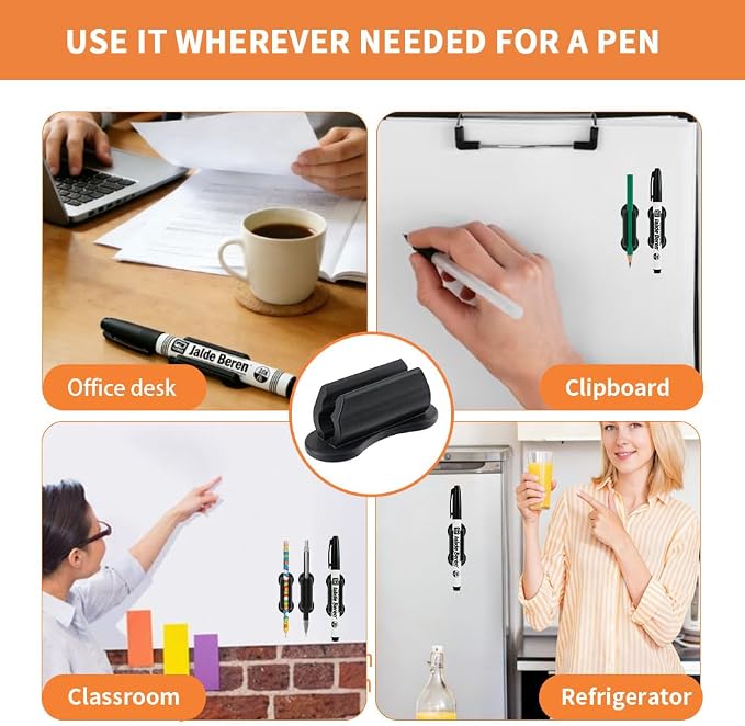 40 PCS Adhesive Pencil Holders for Desk, Flexible Pen Holder - Image 5