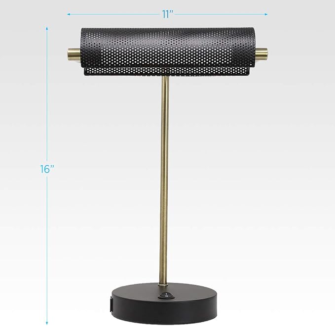 O’Bright LED Desk Lamp with USB Charging Port, Metal Lamp, Flexible Swivel Arms - Image 6