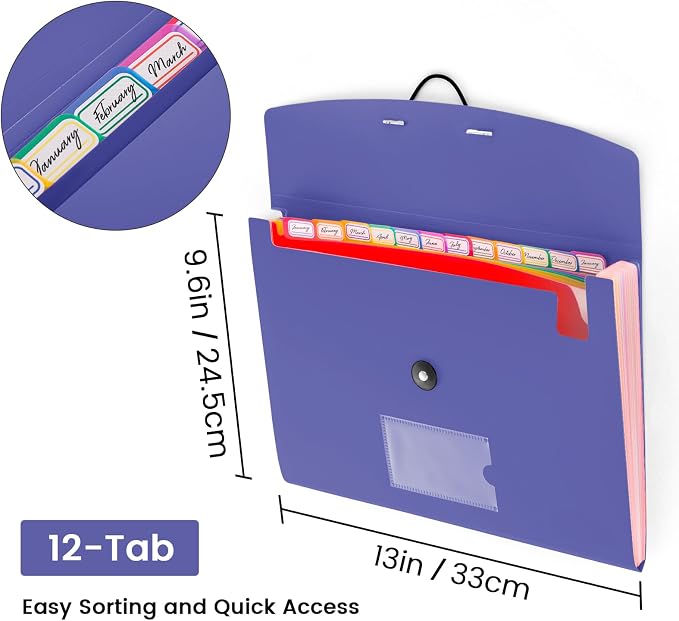 13 Pocket Accordion File Organizer - Image 2