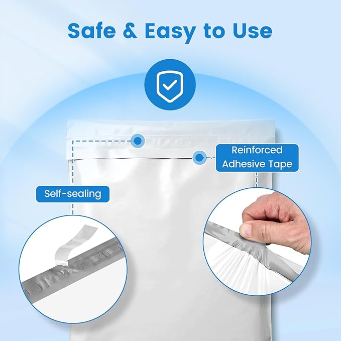 Metronic Poly Mailers 14x19 1000 Pack, Heavy Duty Shipping Bags Bulk Self Seal - Image 3