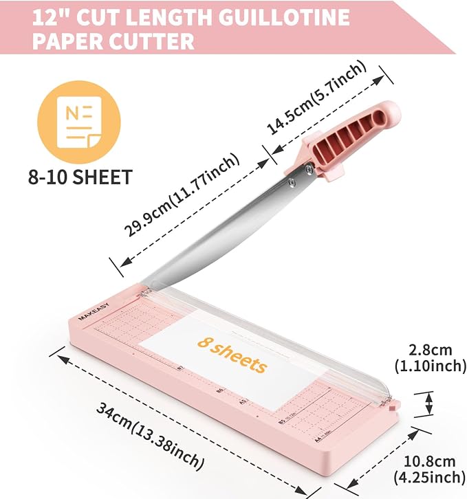 MAKEASY Paper Cutter 12 Inch, Guillotine Paper Cutter - Image 4