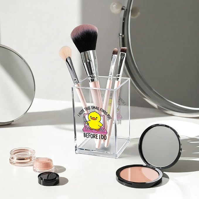 I Hope This Email Finds You Before I Do Acrylic Cosmetic Pencil Pen Holder Cup - Image 3
