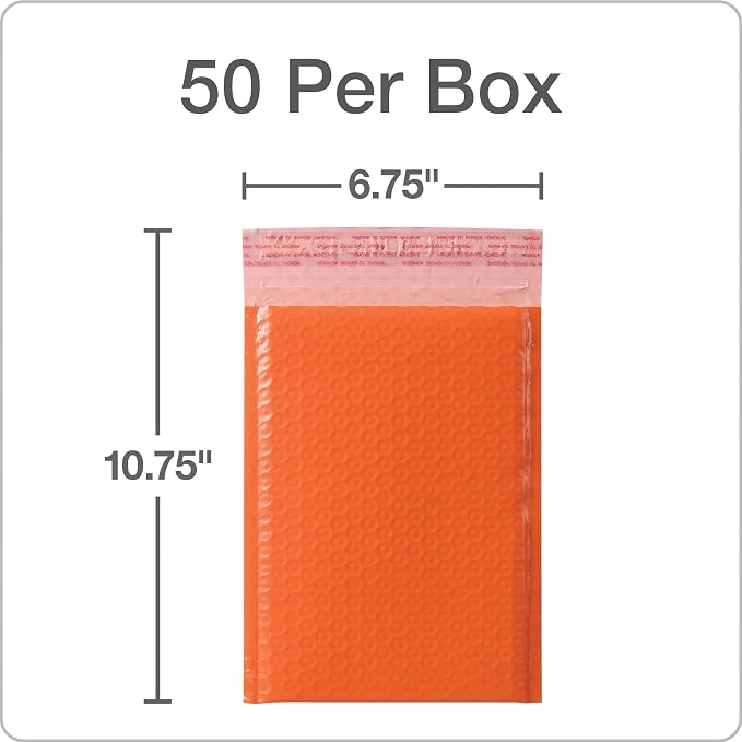 Quality Park Bubble Mailers, 6 x 9 Shipping Envelopes, Water Resistant Orange - Image 7