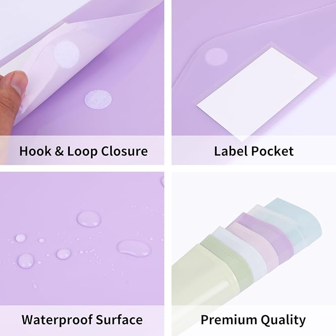 EOOUT 45pcs Plastic Envelopes, Plastic File Folders - Image 4