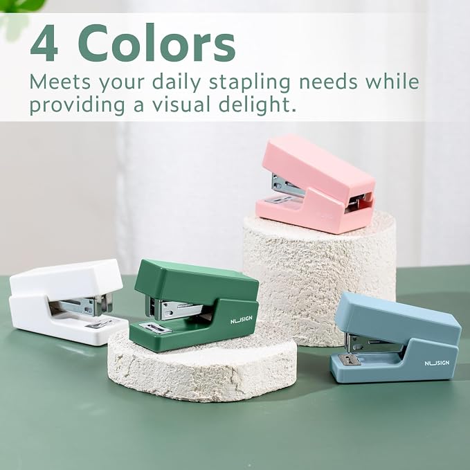 NUSIGN Mini Stapler with 830 Staples, Small Cute Desk Staplers, 25 Sheet - Image 6