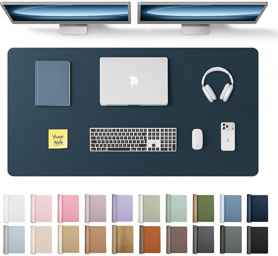 YSAGi Leather Desk Protector, Office Mat, Large Mouse Mat, Non-Slip PU Leather by YSAGi