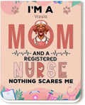 I'm a Vizsla Mom and a Registered Nurse Nothing Scares Me Magnet Bookmark by Ninety3POD