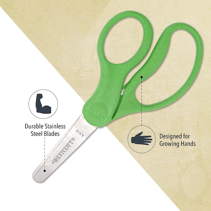 Westcott 5" KleenEarth Scissors 6-Pack, - Image 3