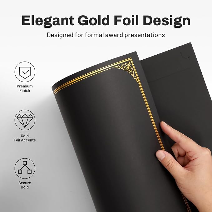 SUNEE Certificate Holders, Diploma Covers Gold Foil Border, - Image 2