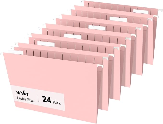 ViVin Hanging File Folders 24 Pack, Letter Size by ViVin