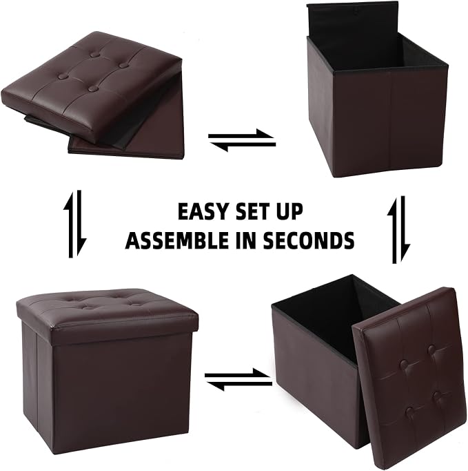 ALASDO Storage Ottoman Footrest Stool Small Ottoman - Image 6