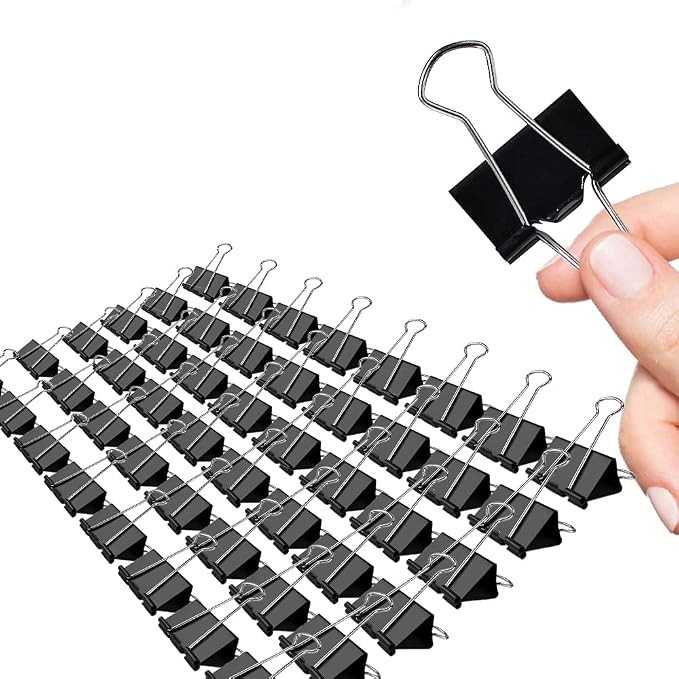 Medium Binder Clips, 48 Pack, 1-1/4 Inch, Standard 32mm, Capacity 0.6 Inch - Image 8