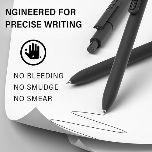 0.7mm Gel Pens Black Ink, 8 Pack Retractable Pens - Image 2