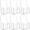 NIUBEE 6 Pack 8.5'' x 5.5'' Acrylic Bi-fold Brochure Holder by NIUBEE