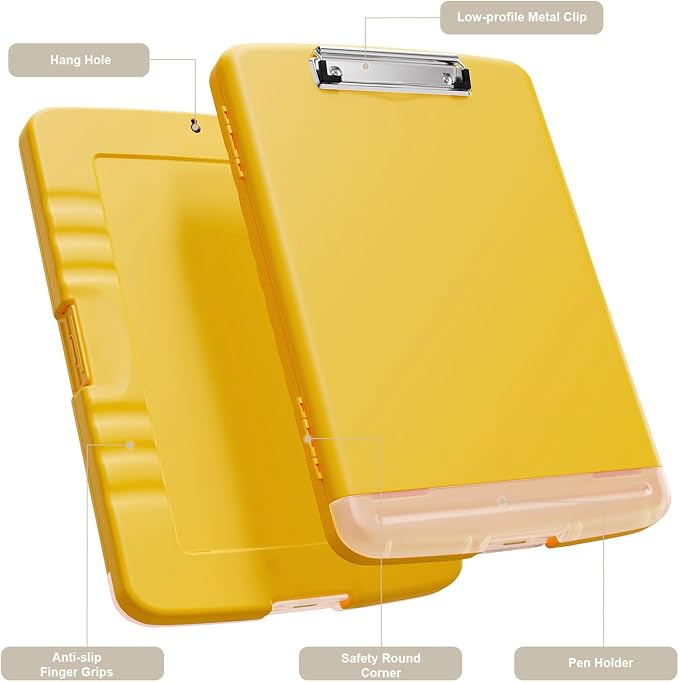 Piasoenc Clipboard with Storage, 8.5 x 11 Organization Box with Pen Holder and - Image 2