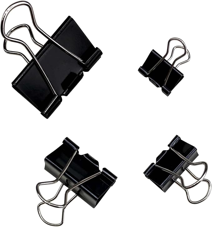 Ykimok 120Pcs Assorted Sizes Binder Clips, Metal Paper Clamps 4 Assorted Sizes by Ykimokdailynecessities