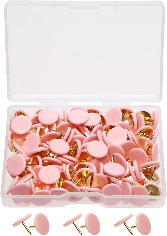 Tupalizy 120PCS Flat Plastic Round Head Map Thumb Tacks Push Pins by Tupalizy
