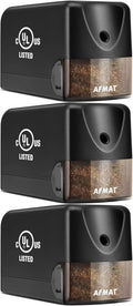 AFMAT 3 Pack Electric Pencil Sharpener, Heavy Duty Pencil Sharpener by AFMAT