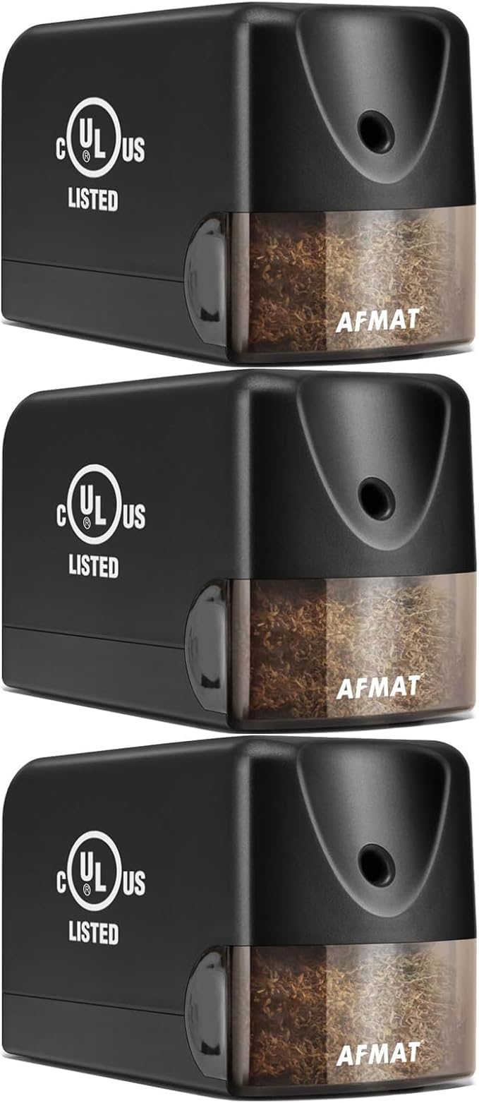 AFMAT 3 Pack Electric Pencil Sharpener, Heavy Duty Pencil Sharpener by AFMAT