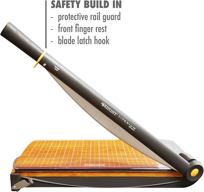 Westcott 15'' TrimAir Wood Guillotine Paper Cutter & Paper Trimmer, 30 Sheet - Image 3