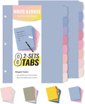 Sooez 8 Tabs Long-Lasting Plastic Write & Erase Large Tabs Dividers by Sooez
