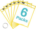 SUNEE 6 Packs Oversized Reusable Dry Erase Pocket Sleeves by SUNEE