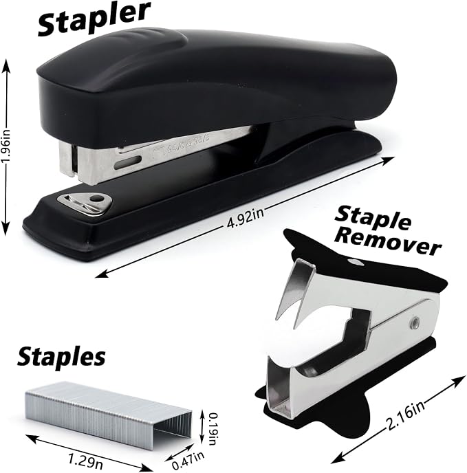 2 Pack Black Office Stapler, 25-Sheet Capacity - Image 2