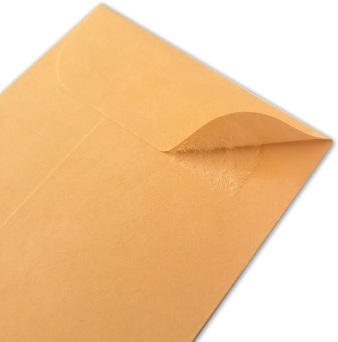 Xxcxpark 500 PCS #5 Coin Envelopes, 3.125 x 5.5 inches Brown Kraft Envelopes - Image 7
